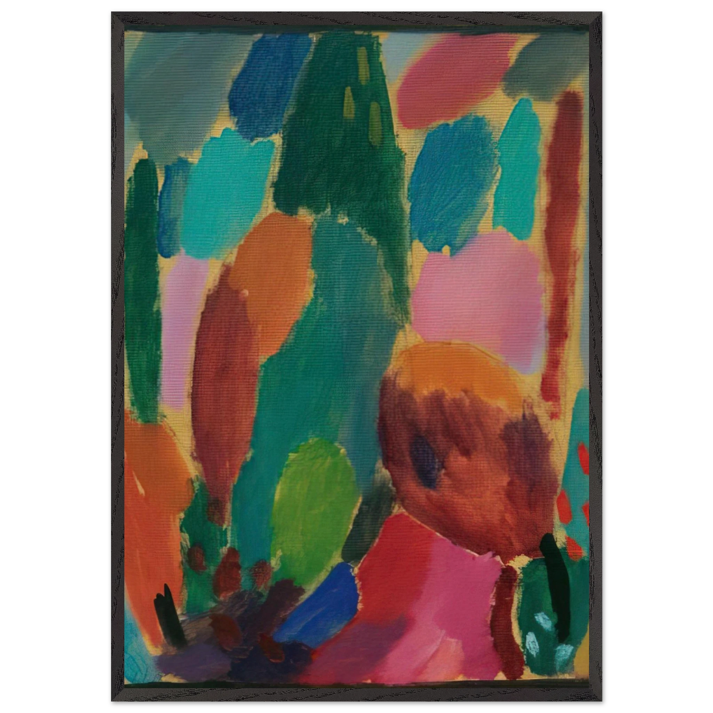VARIATION Z RTLICHKEITEN 1917 - Alexej von Jawlensky 70x100 cm / 28x40 inches Framed Art Print – Black Wooden Frame