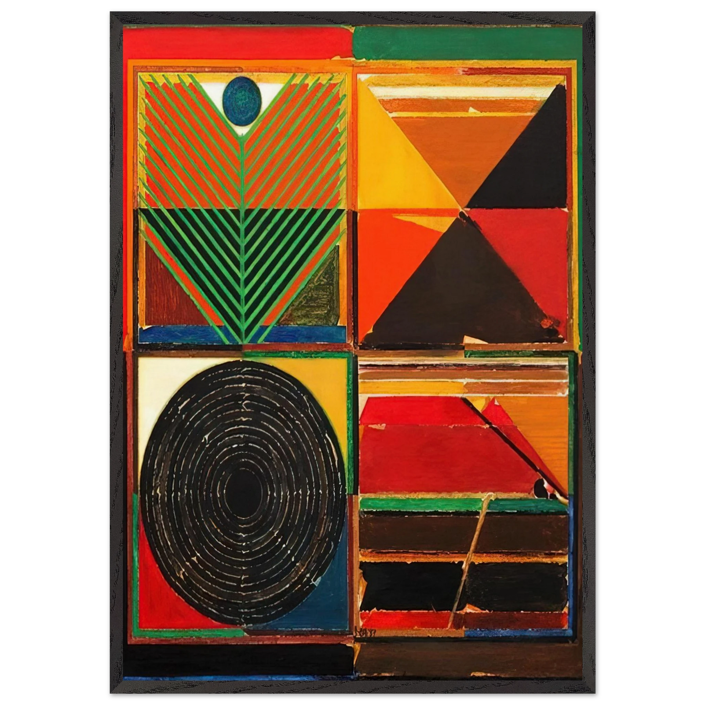 Ankuran - 1987 - S H Raza 70x100 cm / 28x40 inches Framed Art Print – Black Wooden Frame
