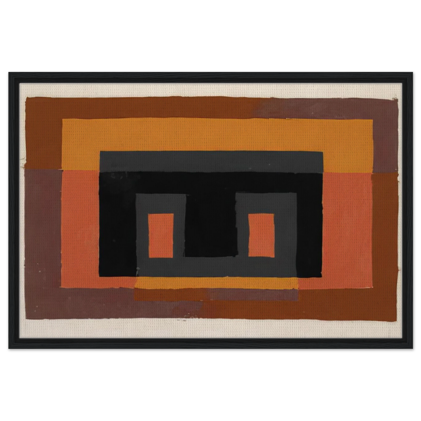 STUDY FOR VARIANT 1947 - Josef Albers Framed Canvas Print