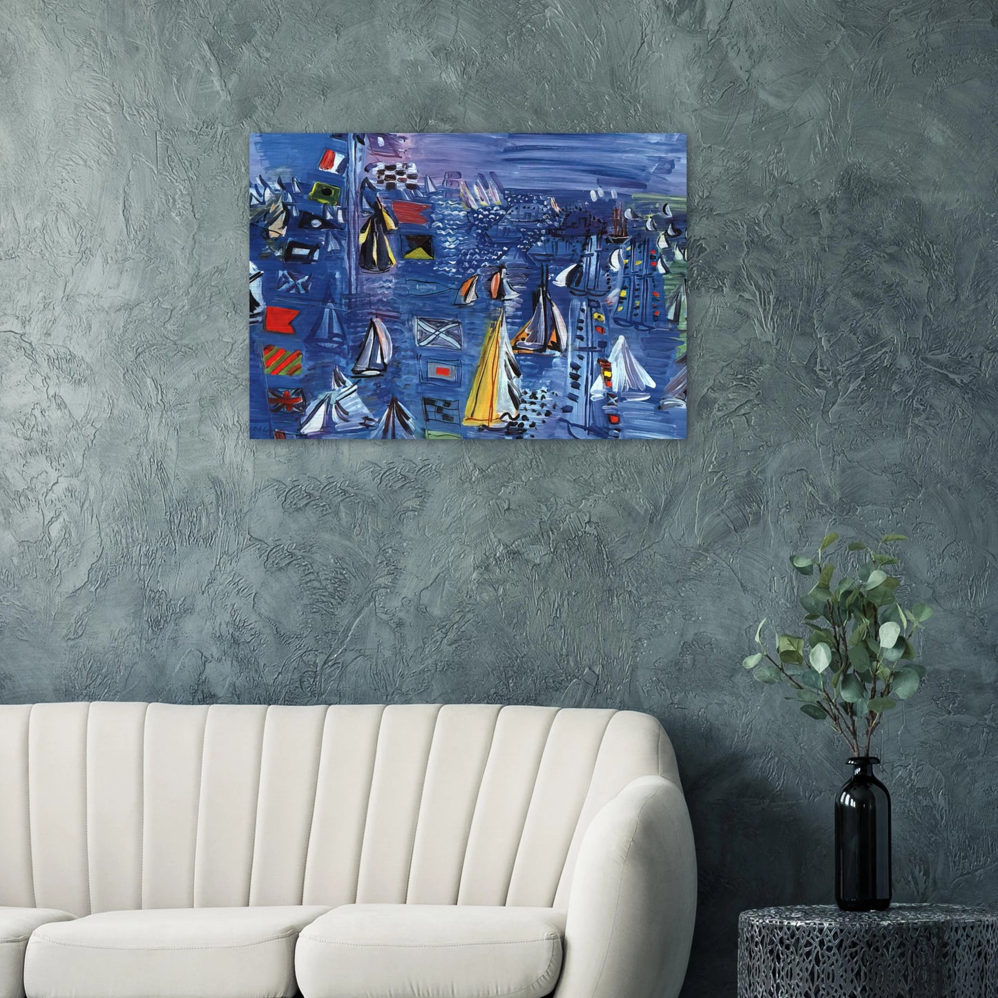 REGATTA AT COWES 1934 - Raoul Dufy Brushed Aluminum Print - 70x100 cm / 28x40 inches | Raoul Dufy Aluminum Print | Raoul Dufy Prints