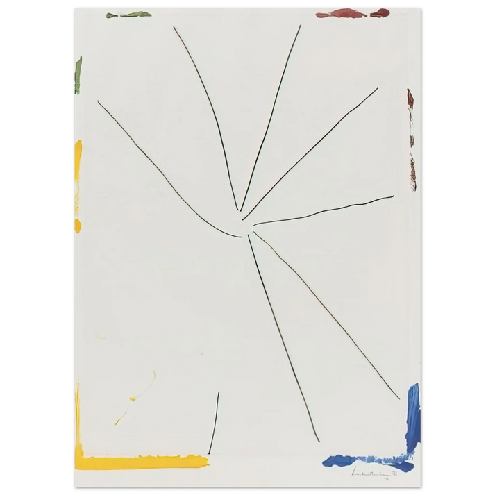 Helen Frankenthaler - Free Wheeling - 1971 Wall art - A3 (29.7 x 42 cm) - Premium Wooden Framed Poster With Fine Art Paper - Black frame
