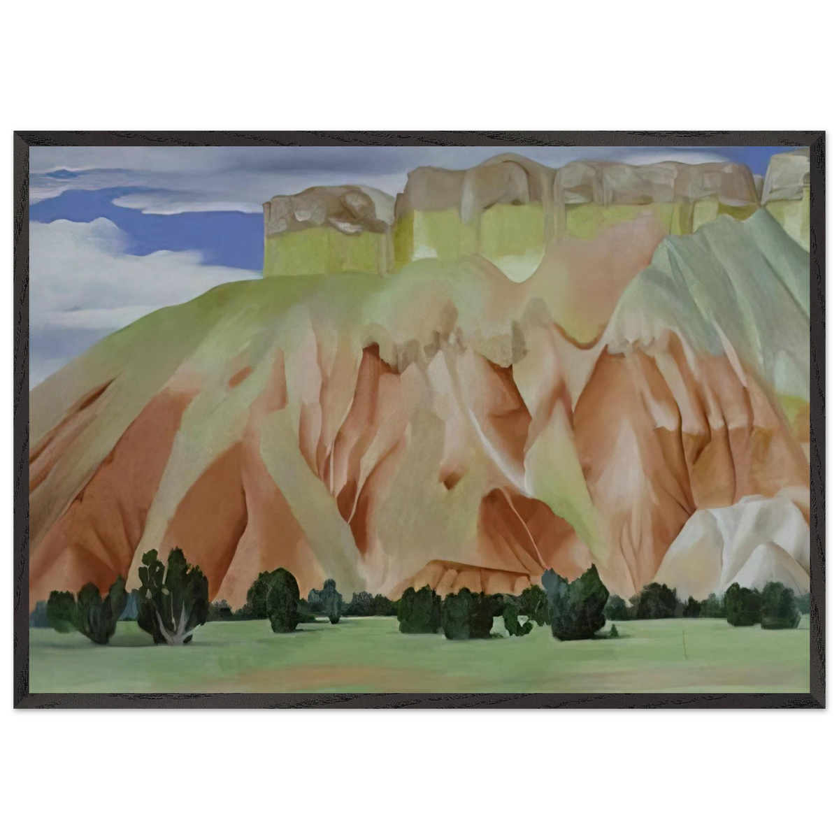 My Backyard - Georgia OKeeffe 70x100 cm / 28x40 inches Framed Art Print – Black Wooden Frame