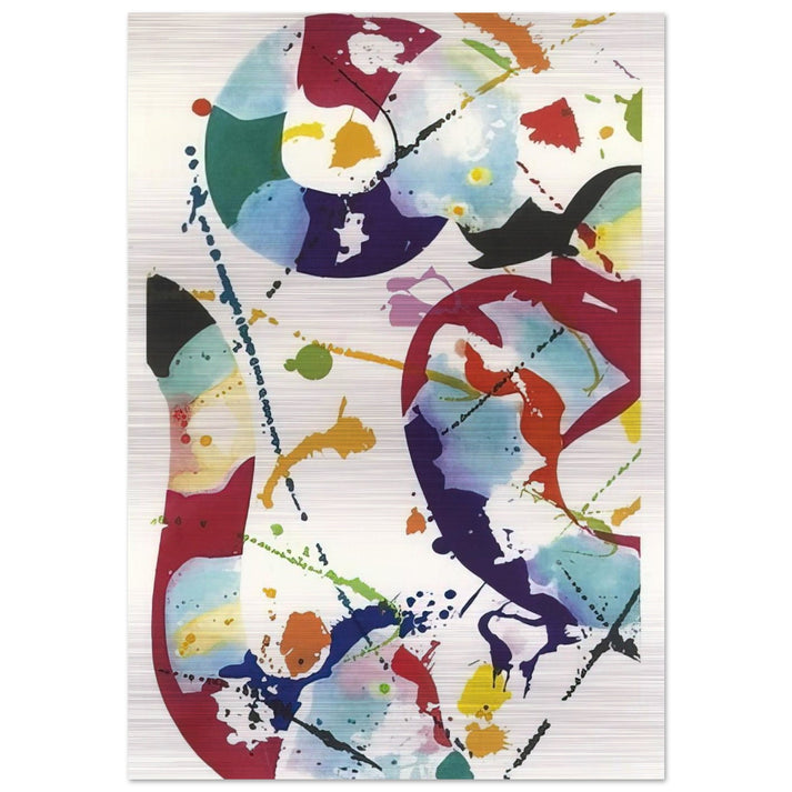 Untitled SFE-85 - Sam Francis Brushed Aluminum Print - 70x100 cm / 28x40 inches | Sam Francis Aluminum Print | Sam Francis Prints