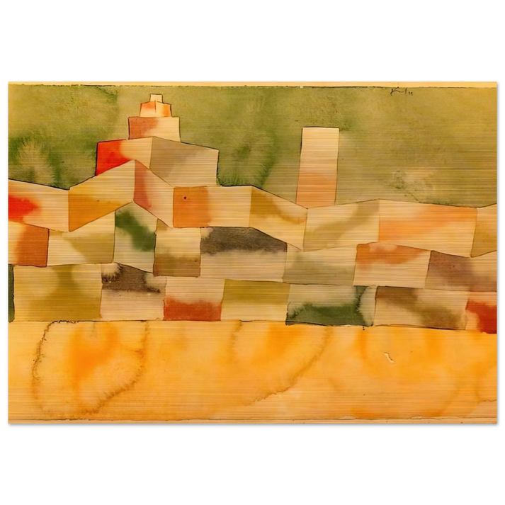 ORIENTAL ARCHITECTURE 1929 - Paul Klee Brushed Aluminum Print - 70x100 cm / 28x40 inches | Paul Klee Aluminum Print | Paul Klee Prints