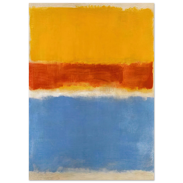 Mark Rothko - Untitled Yellow, Red and Blue - 1953 Wall Art - 60x80 cm / 24x32 inches - Premium Wooden Framed Poster With Fine Art Paper-canvas - Wood frame