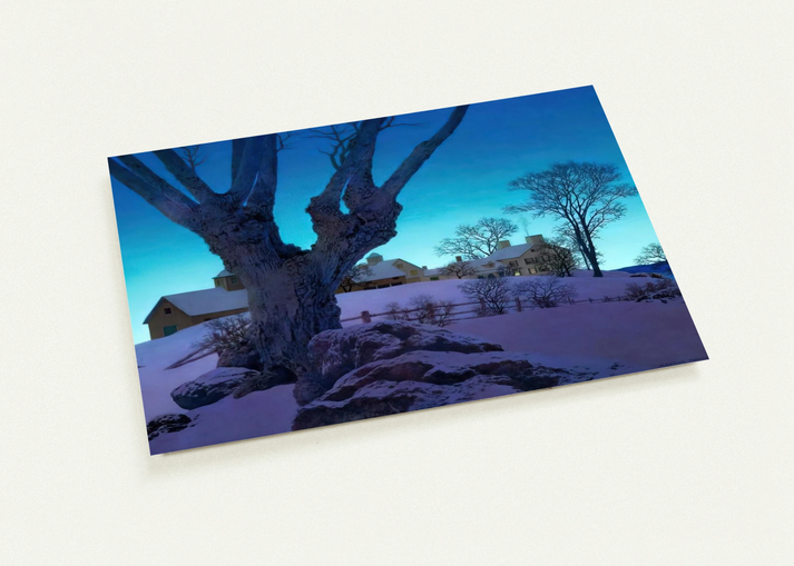 Hill Top Farm, Winter By Maxfield Parrish Pack of 10 Post Cards | Maxfield Parrish Post Cards | A6 (10.5 x 14.8 cm) - 4.1 x 5.8 inches