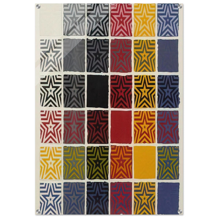 Stars 5 Pointed - Sol LeWitt Acrylic Print - 70x100 cm / 28x40″ inches