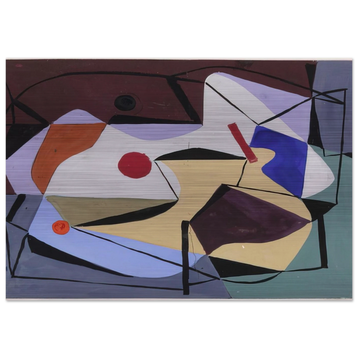 Study for a Painting - 1939 - Ad Reinhardt Brushed Aluminum Print - 70x100 cm / 28x40 inches | Ad Reinhardt Aluminum Print | Ad Reinhardt Prints