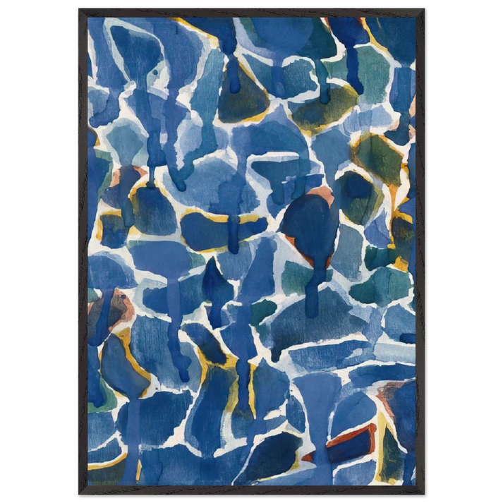 Untitled SF54-077 - Sam Francis 70x100 cm / 28x40 inches Framed Art Print – Black Wooden Frame