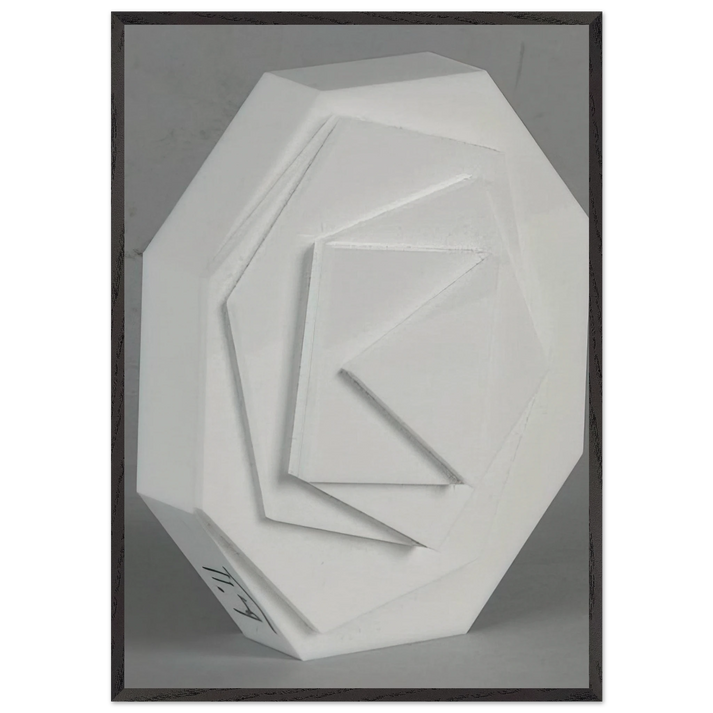 3-8 Eck - Concretism - Max Bill 70x100 cm / 28x40 inches Framed Art Print – Black Wooden Frame