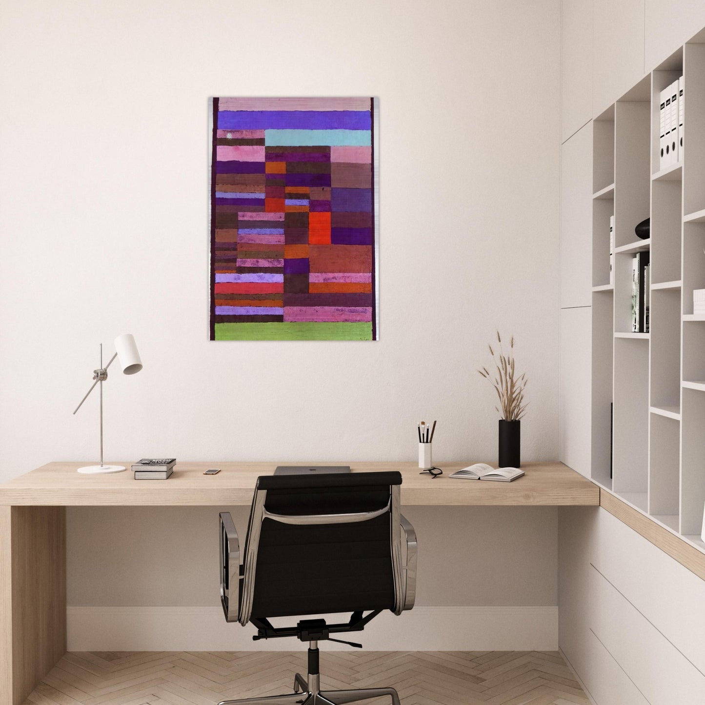 INDIVIDUALIZED ALTIMETRY OF STRIPES 1930 - Paul Klee Brushed Aluminum Print - 70x100 cm / 28x40 inches | Paul Klee Aluminum Print | Paul Klee Prints