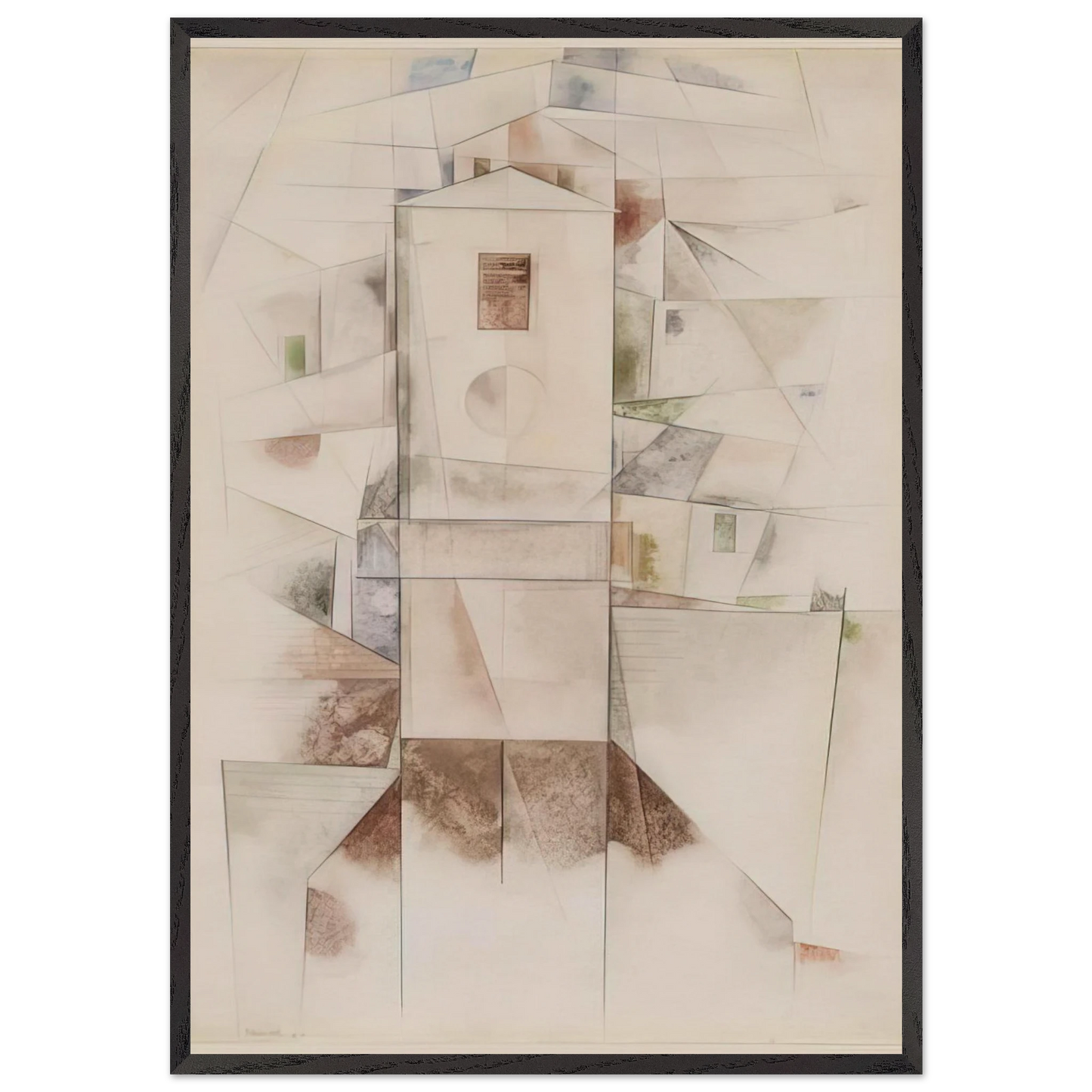 White Architecture - 1917 - Charles Demuth 70x100 cm / 28x40 inches Framed Art Print – Black Wooden Frame