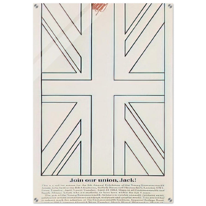 Join our union, Jack! Young Commonwealth Artists - 1962 - Billy Apple Acrylic Print - 70x100 cm / 28x40″ inches | Billy Apple Wall Art | Billy Apple Prints