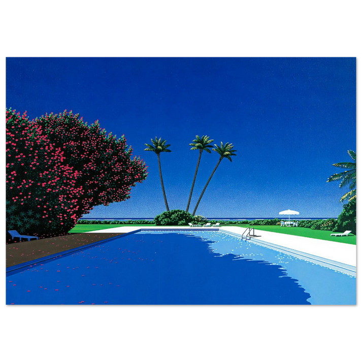 Hiroshi Nagai - Time Goes By Wall Art - 21x29.7 cm / 8x12" - Premium Wooden Framed Poster With Fine Art Paper - White frame