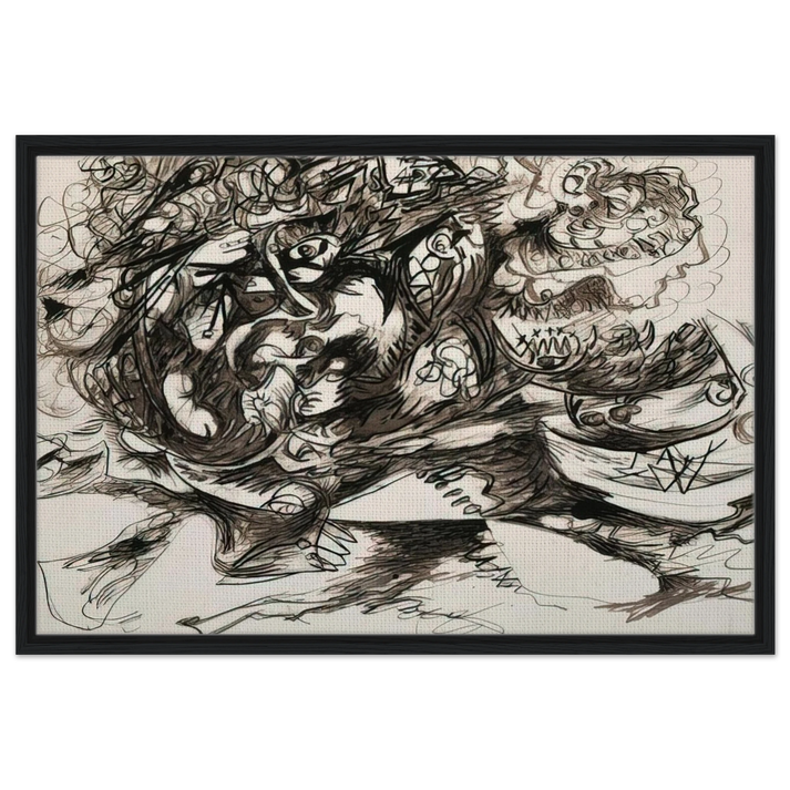 UNTITLED O CONNOR THAW 771 - Jackson Pollock Framed Canvas Print