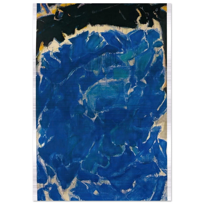 Deep Blue and Black - Sam Francis Brushed Aluminum Print - 70x100 cm / 28x40 inches | Sam Francis Aluminum Print | Sam Francis Prints