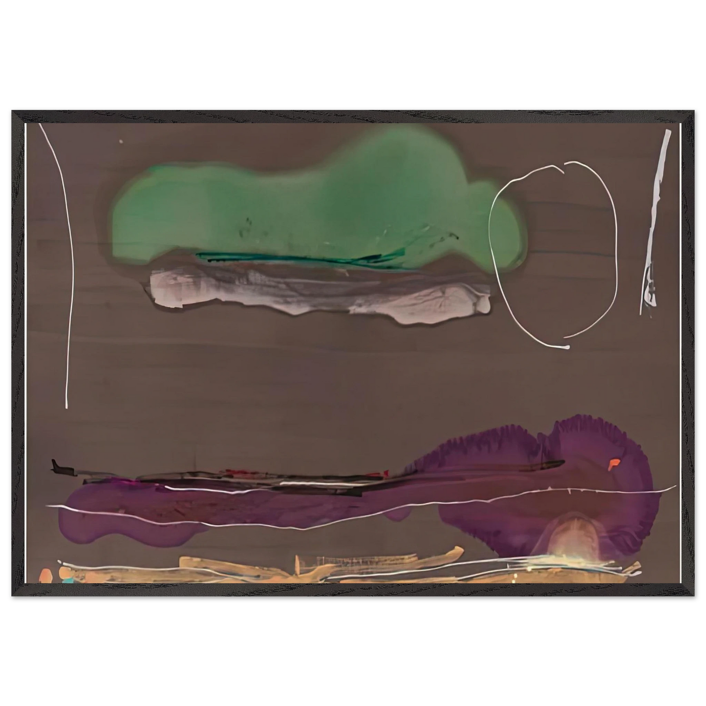 Madrid 1984- - Helen Frankenthaler 70x100 cm / 28x40 inches Framed Art Print – Black Wooden Frame