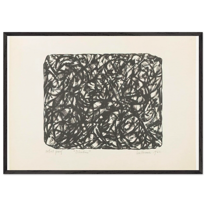 Obsidian - Lee Krasner 70x100 cm / 28x40 inches Framed Art Print – Black Wooden Frame