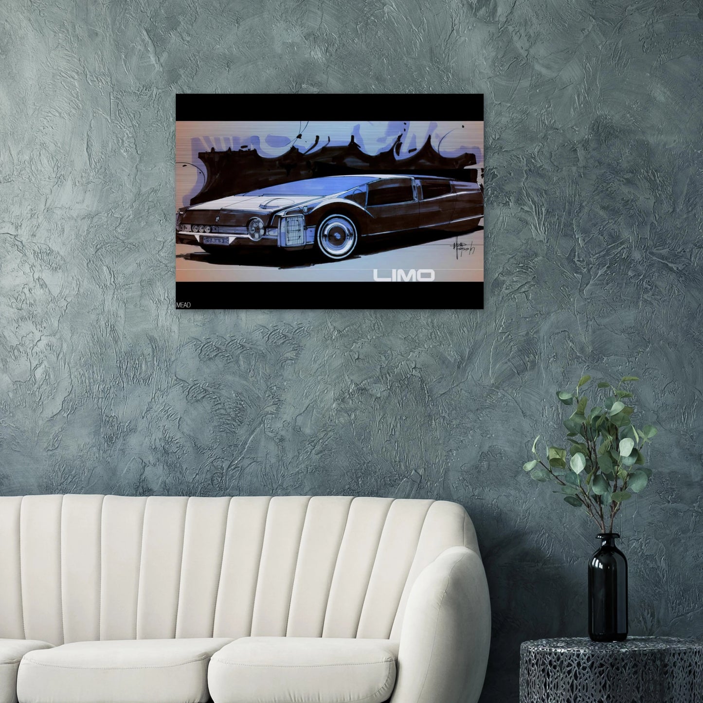 Syd Mead - Syd Mead Brushed Aluminum Print - 70x100 cm / 28x40 inches | Syd Mead Aluminum Print | Syd Mead Prints