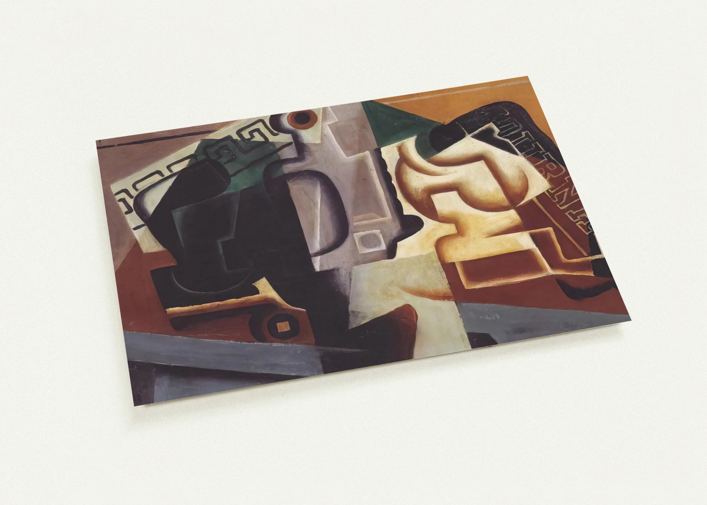 GLASS AND CARAFE 1917 By Juan Gris Pack of 10 Post Cards | Juan Gris Post Cards | A6 (10.5 x 14.8 cm) - 4.1 x 5.8 inches