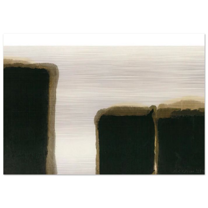 Burnt Umber Ultramarine I - 1981 - Yun Hyong-keun Brushed Aluminum Print - 70x100 cm / 28x40 inches | Yun Hyong-keun Aluminum Print | Yun Hyong-keun Prints