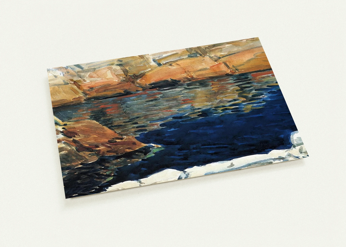Looking into Beryl Pool By Childe Hassam Pack of 10 Post Cards | Childe Hassam Post Cards | A6 (10.5 x 14.8 cm) - 4.1 x 5.8 inches