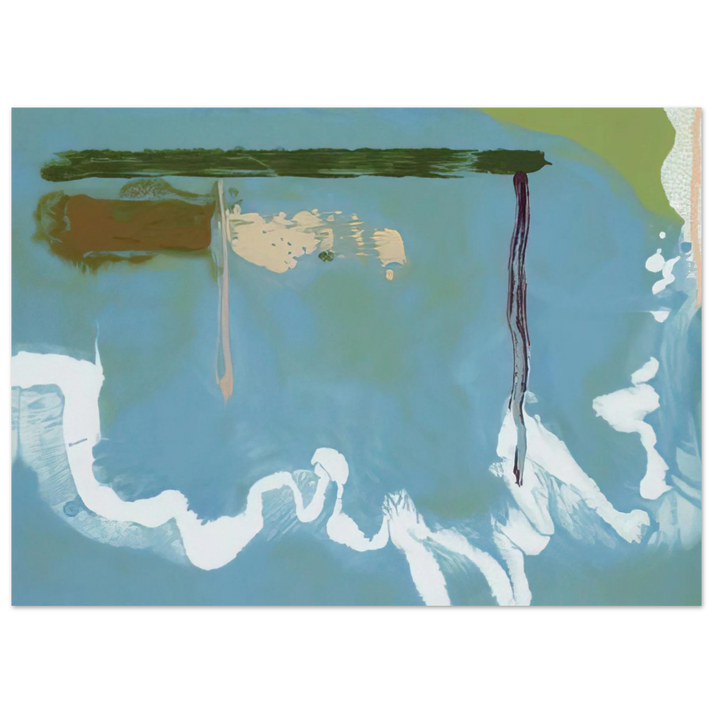 Helen Frankenthaler - Skywriting - 1997 Wall art - 30x45 cm / 12x18 inches - Premium Wooden Framed Poster With Fine Art Paper-canvas - Wood frame