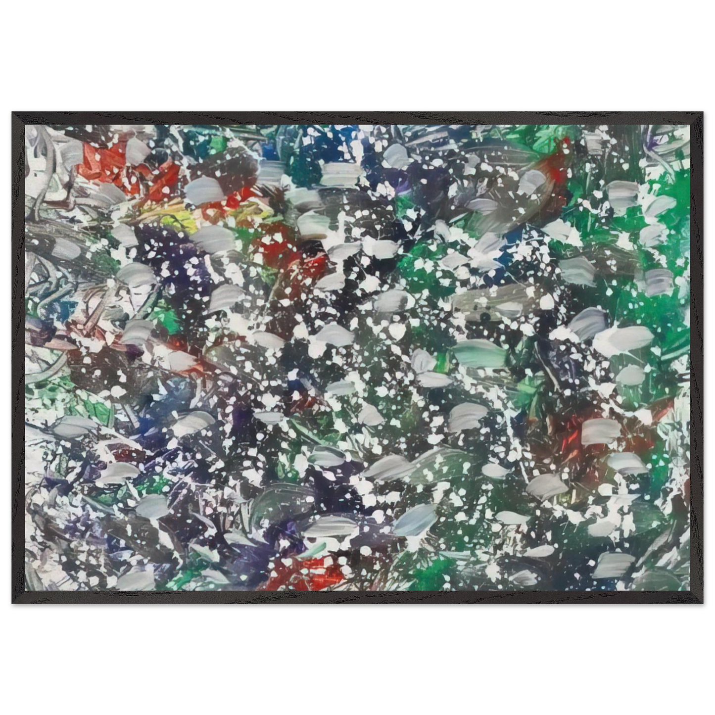 Neigeoliale - Marcel Barbeau 70x100 cm / 28x40 inches Framed Art Print – Black Wooden Frame