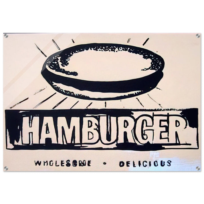 Hamburger beige - Andy Warhol Acrylic Print - 70x100 cm / 28x40″ inches | Andy Warhol Wall Art | Andy Warhol Prints