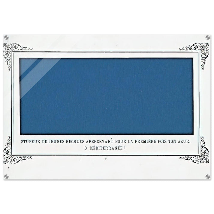 The Awe of Navy Recruits Seeing for the First Time Your Blue, O Mediterranean Sea! - Alphonse Allais Acrylic Print - 70x100 cm / 28x40″ inches