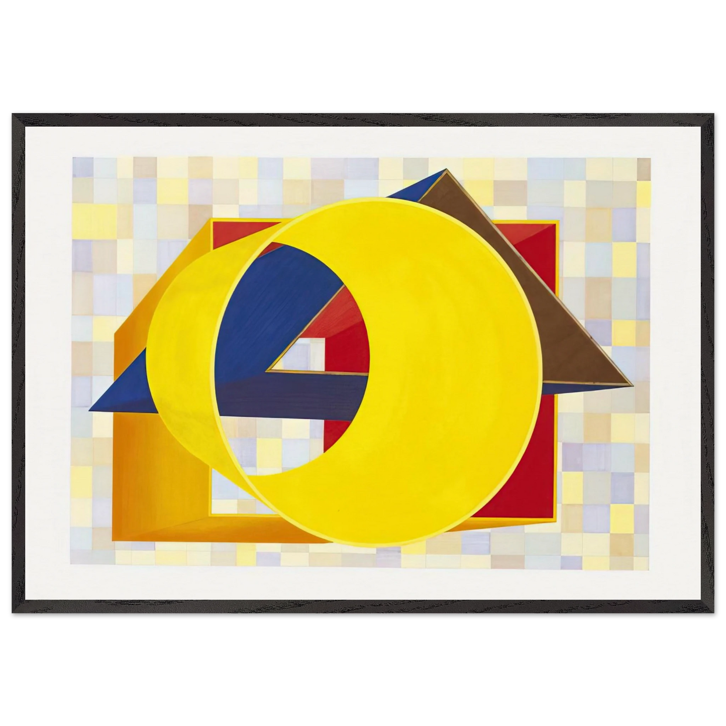 Prime Moments II - Al Held 70x100 cm / 28x40 inches Framed Art Print – Black Wooden Frame