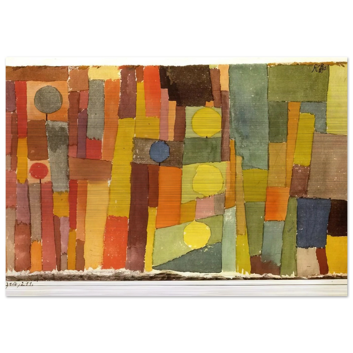 IN THE STYLE OF KAIROUAN 1914 - Paul Klee Brushed Aluminum Print - 70x100 cm / 28x40 inches | Paul Klee Aluminum Print | Paul Klee Prints