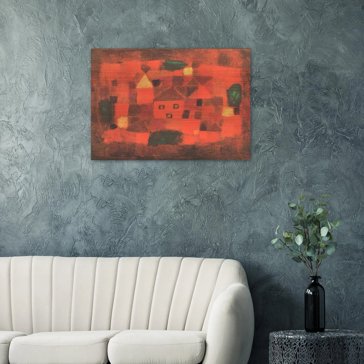 LANDSCAPE WITH SUNSET 1923 - Paul Klee Brushed Aluminum Print - 70x100 cm / 28x40 inches | Paul Klee Aluminum Print | Paul Klee Prints