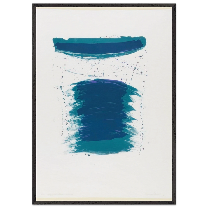 Very First Stone - Sam Francis 70x100 cm / 28x40 inches Framed Art Print – Black Wooden Frame