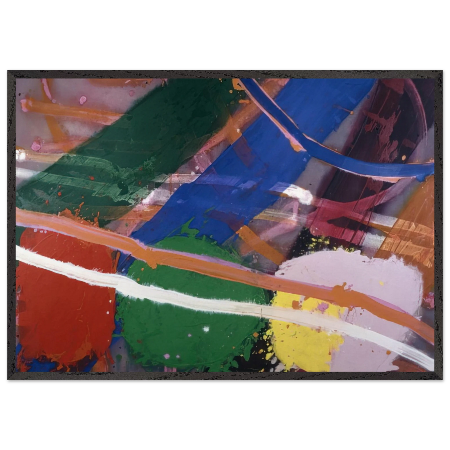 Festival - 1983 - Albert Irvin 70x100 cm / 28x40 inches Framed Art Print – Black Wooden Frame