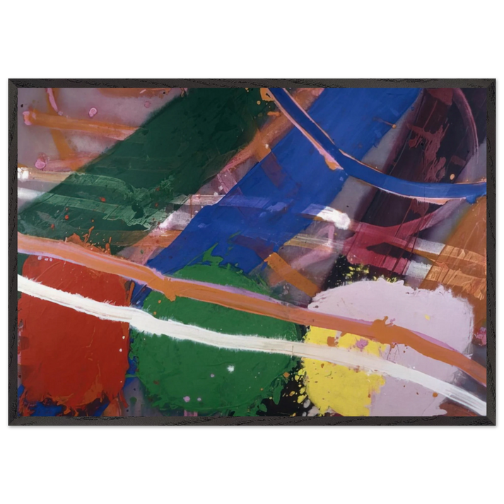 Festival - 1983 - Albert Irvin 70x100 cm / 28x40 inches Framed Art Print – Black Wooden Frame