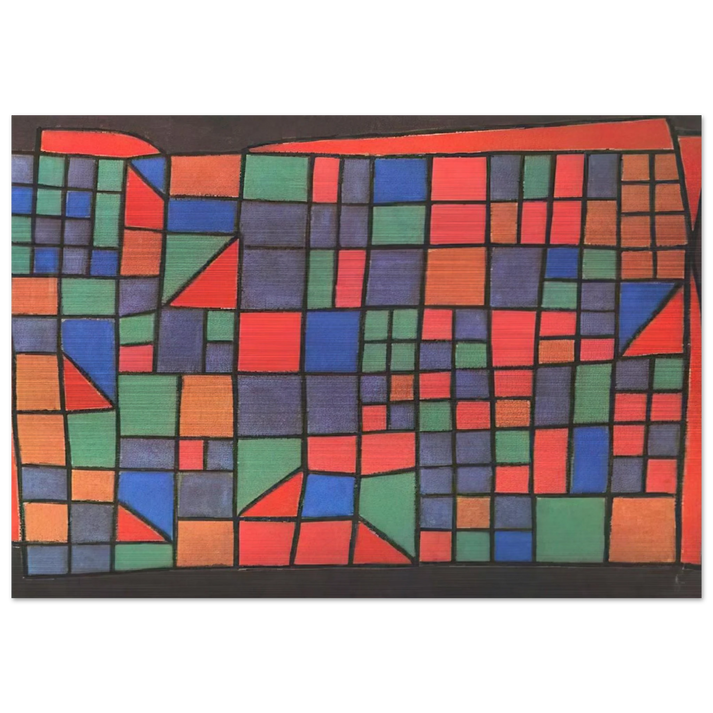 GLASS FACADE 1940 - Paul Klee Brushed Aluminum Print - 70x100 cm / 28x40 inches | Paul Klee Aluminum Print | Paul Klee Prints