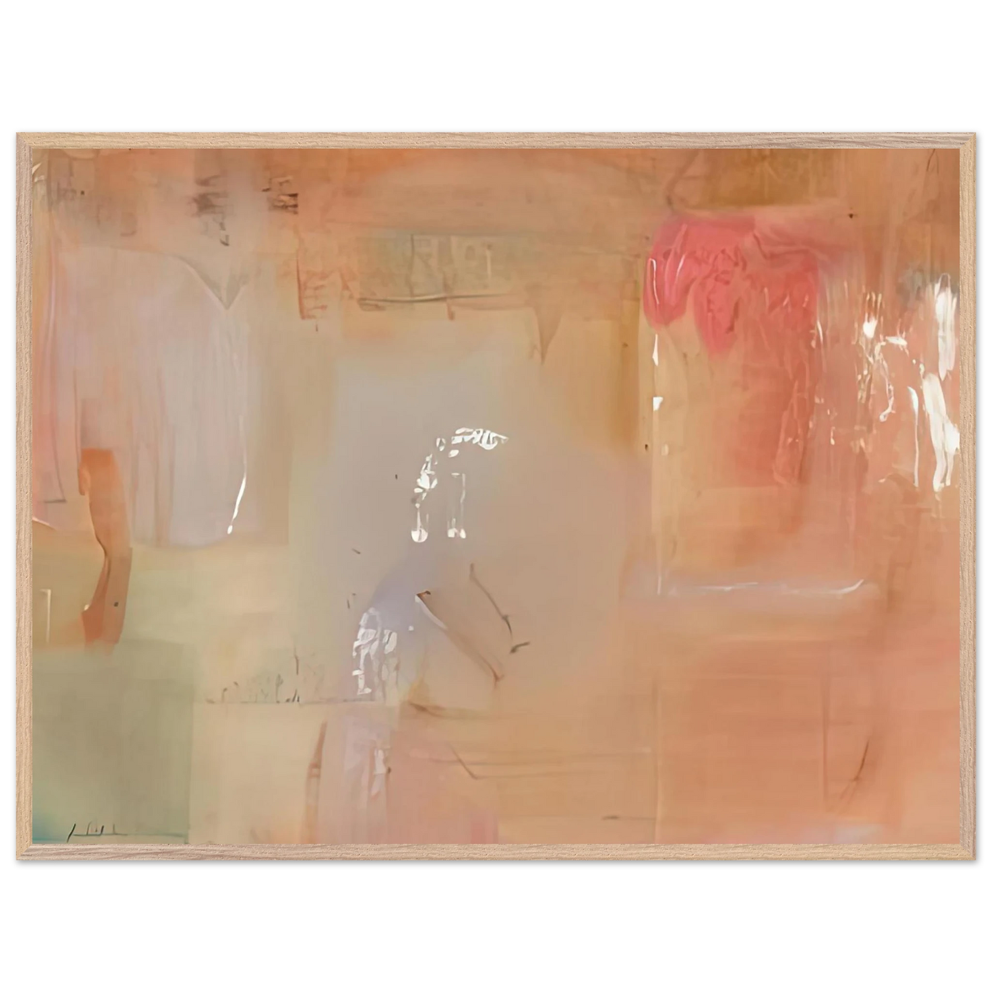Helen Frankenthaler - Feather, 1979- Wall Art - 60x80 cm / 24x32 inches - Premium Wooden Framed Poster With Fine Art Paper-canvas - Wood frame