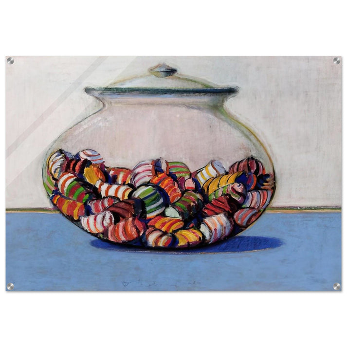 Glassed Candy - 1969 - Wayne Thiebaud Acrylic Print - 70x100 cm / 28x40″ inches | Wayne Thiebaud Wall Art | Wayne Thiebaud Prints