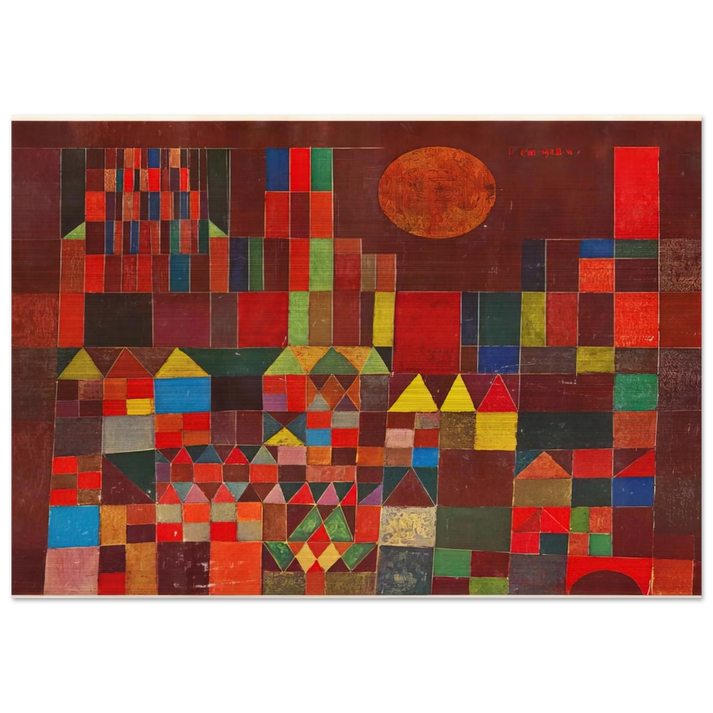 CASTLE AND SUN 1928 - Paul Klee Brushed Aluminum Print - 70x100 cm / 28x40 inches | Paul Klee Aluminum Print | Paul Klee Prints