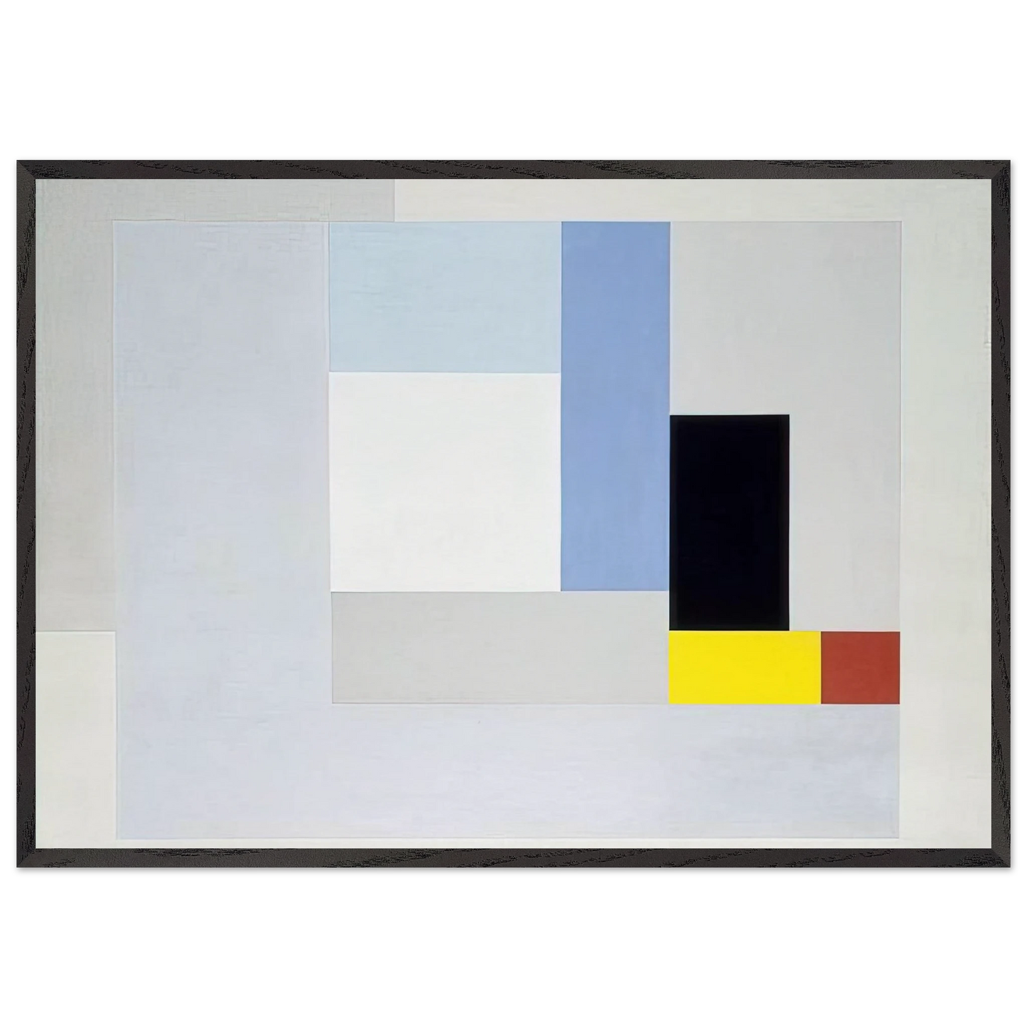 June 1937 painting - 1937 - Ben Nicholson 70x100 cm / 28x40 inches Framed Art Print – Black Wooden Frame