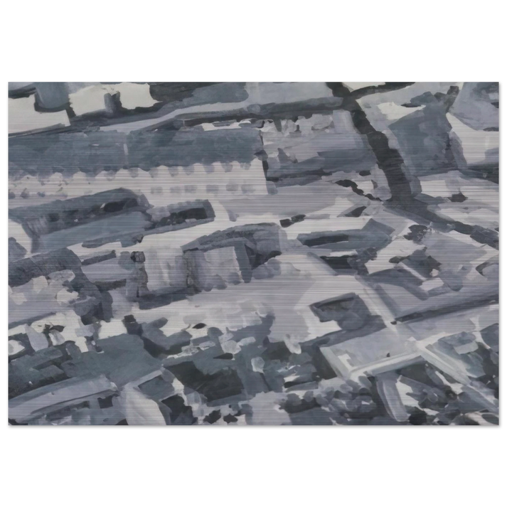 TOWNSCAPE M3 1968 - Gerhard Richter Brushed Aluminum Print - 70x100 cm / 28x40 inches | Gerhard Richter Aluminum Print | Gerhard Richter Prints