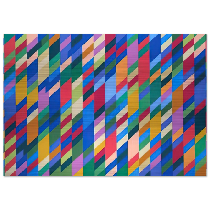 NATARAJA 1993 - Bridget Riley Brushed Aluminum Print - 70x100 cm / 28x40 inches | Bridget Riley Aluminum Print | Bridget Riley Prints