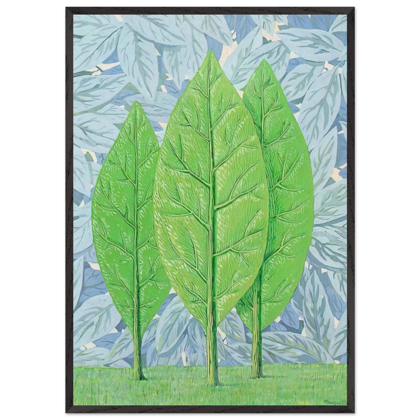 THE GOOD SEASON 1961 - Rene Magritte 70x100 cm / 28x40 inches Framed Art Print – Black Wooden Frame