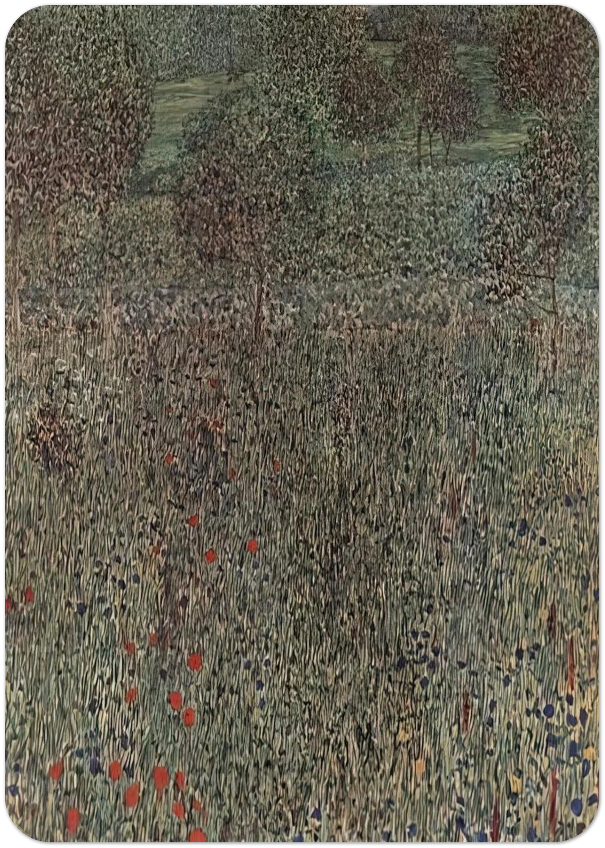 BLOOMING FIELD By Gustav Klimt Pack of 10 Post Cards | Gustav Klimt Post Cards | A6 (10.5 x 14.8 cm) - 4.1 x 5.8 inches