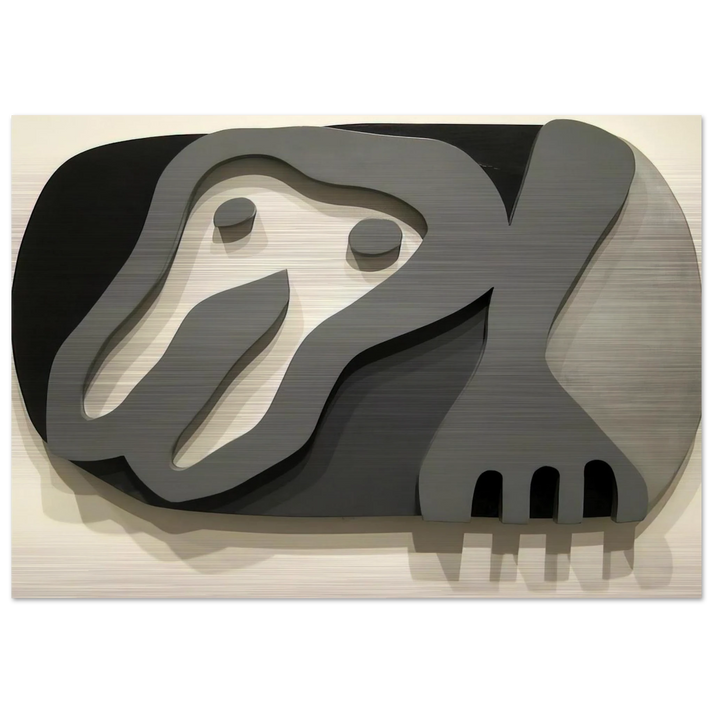 Shirt Front and Fork - Jean Arp Brushed Aluminum Print - 70x100 cm / 28x40 inches | Jean Arp Aluminum Print | Jean Arp Prints