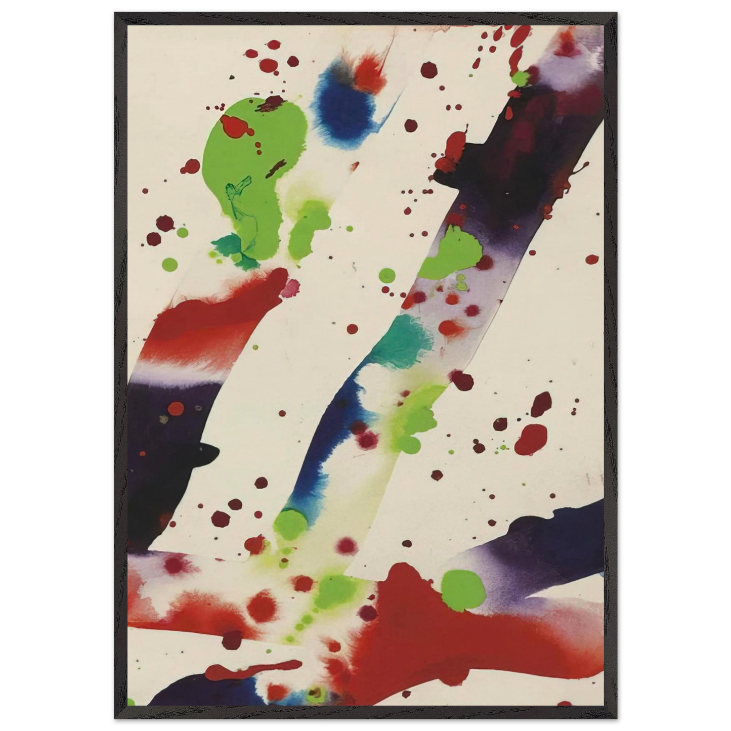 Hello - Sam Francis 70x100 cm / 28x40 inches Framed Art Print – Black Wooden Frame