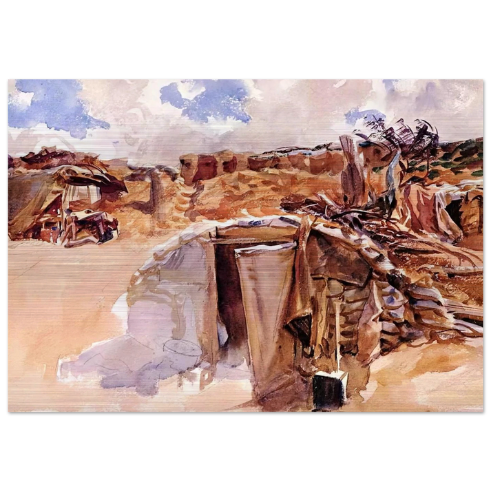Dugout - John Singer Sargent Brushed Aluminum Print - 70x100 cm / 28x40 inches | John Singer Sargent Aluminum Print | John Singer Sargent Prints