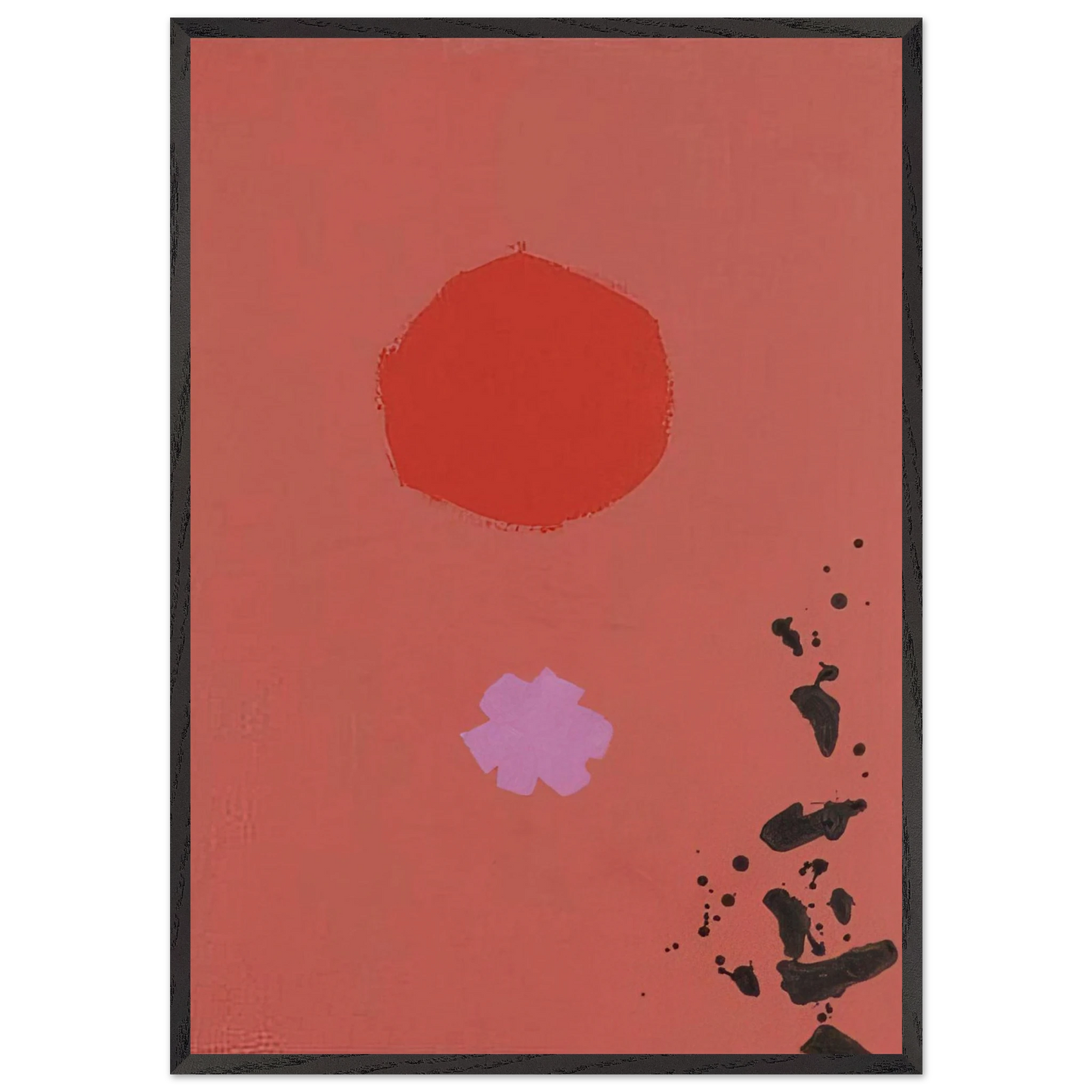 Orange and Lavender No 72 - 1970 - Adolph Gottlieb 70x100 cm / 28x40 inches Framed Art Print – Black Wooden Frame