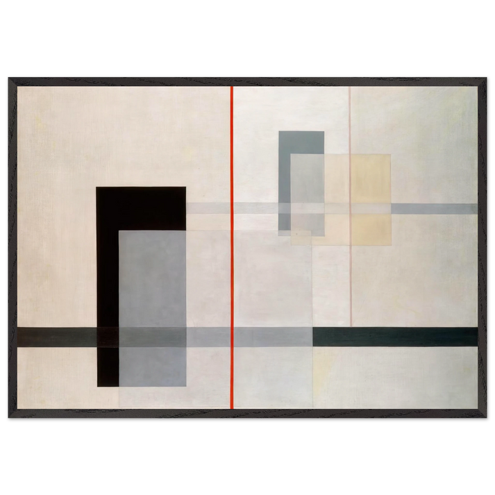 K VII - Laszlo Moholy-Nagy 70x100 cm / 28x40 inches Framed Art Print – Black Wooden Frame